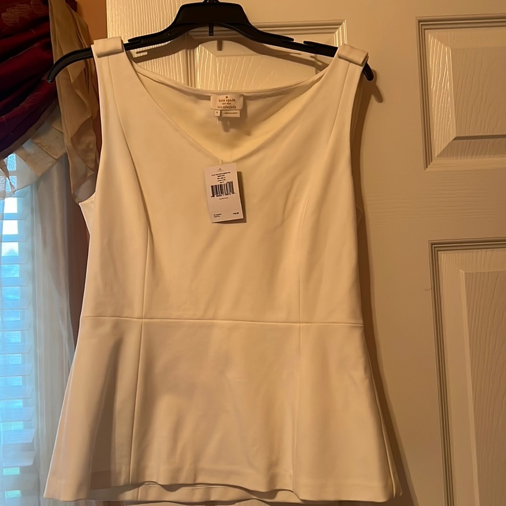 Brand new size 8 Kate Spade white peplum
